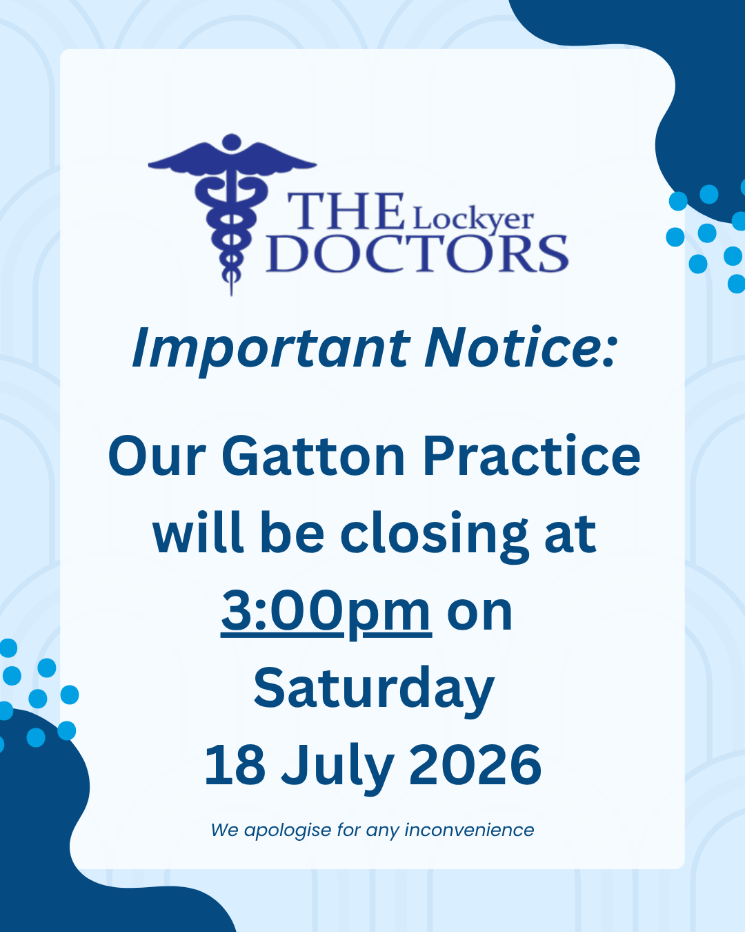 Early Closure Gatton FB